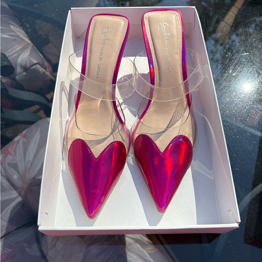 Guillermina Heart Mule Heels